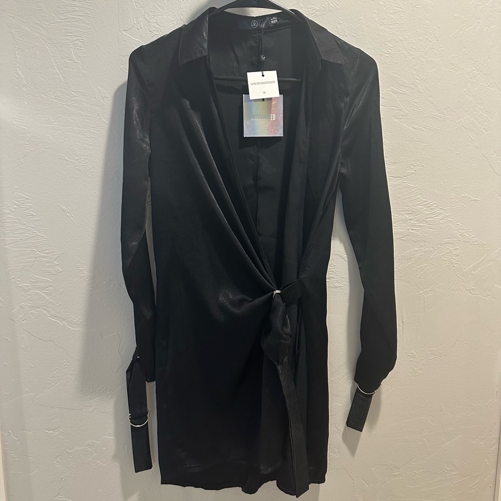 Black wrap dress